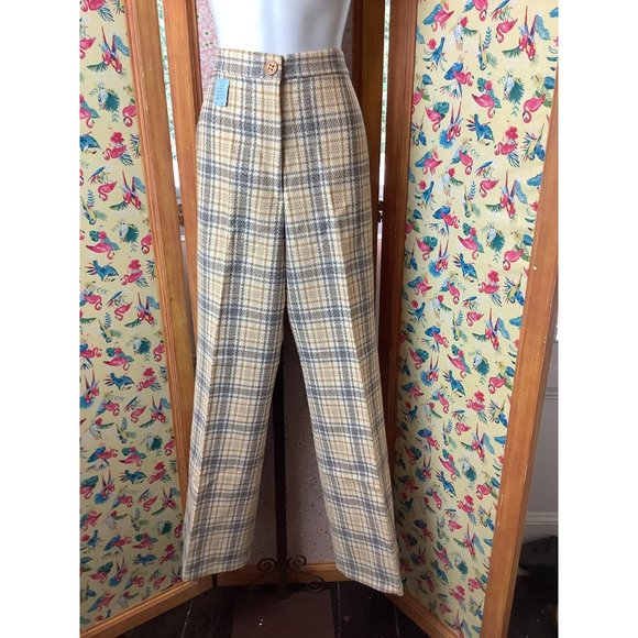 Vintage 1970’s Deadstock Knit Cream,Grey, Beige JcPenney Bell Bottom Pants - Picture 8 of 8